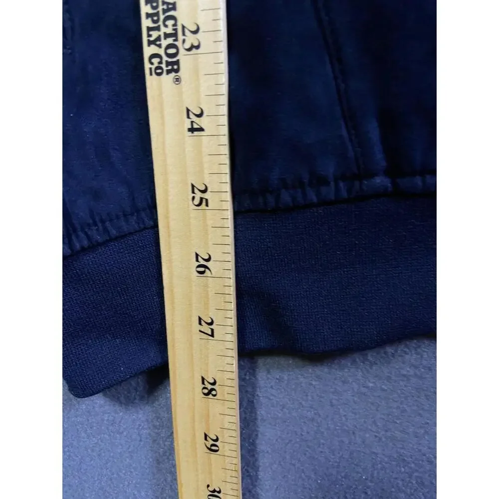 ZERO RESTRICTION Jacket Mens Large Microsuede Pullover Wind Shirt Jacket Navy